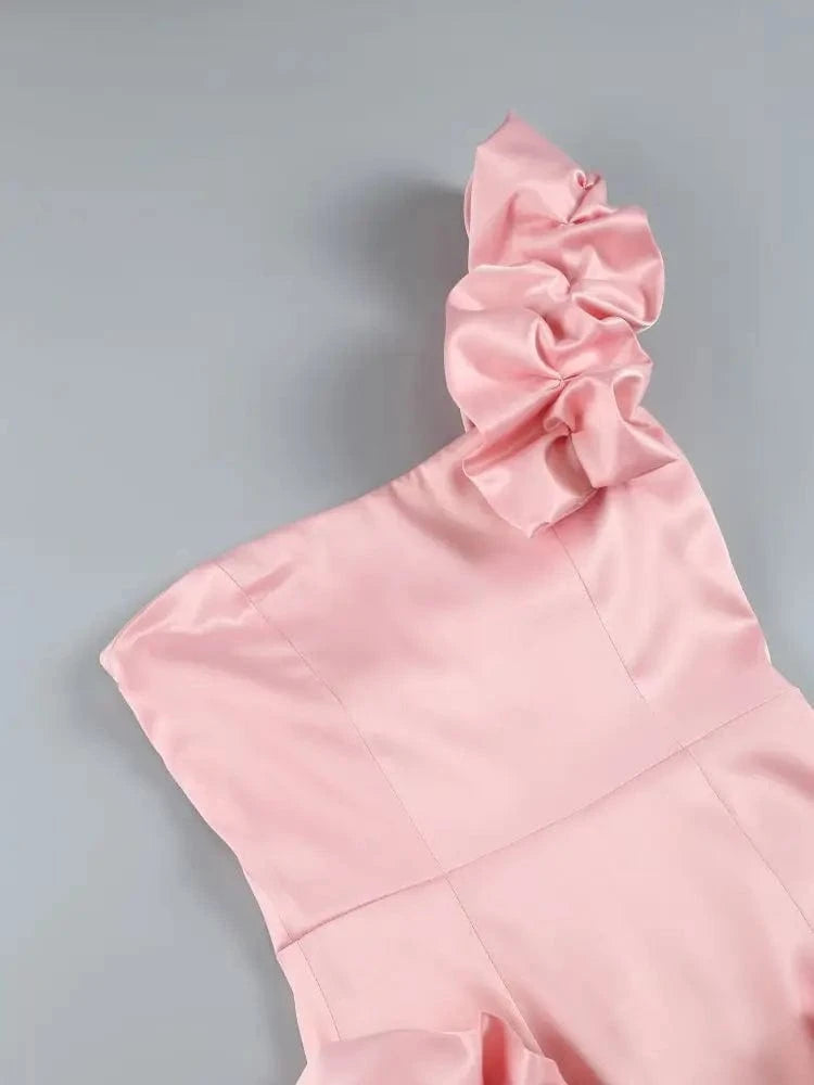 SB2679 Sexy Ruffle Dress Satin Fabric Women Fashion Clothing 2024 Special Occasions Elegant Mini Dress