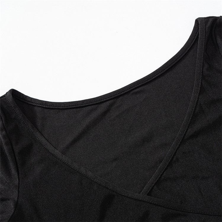 Sexy 2 Two Piece Set Women Outfits 2023 Long Sleeve Crop Top Bodycon Pants Black Party Matching Sets