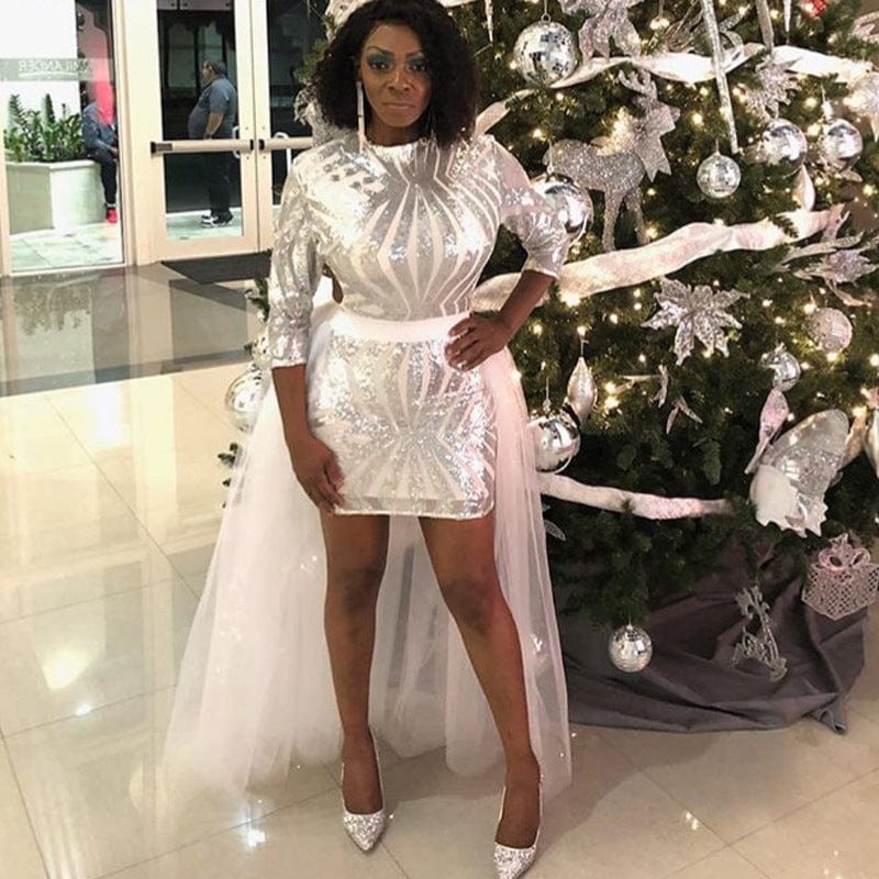 Sexy Autumn Floor Length Soild Mesh Elastic High Waist Women Skirt