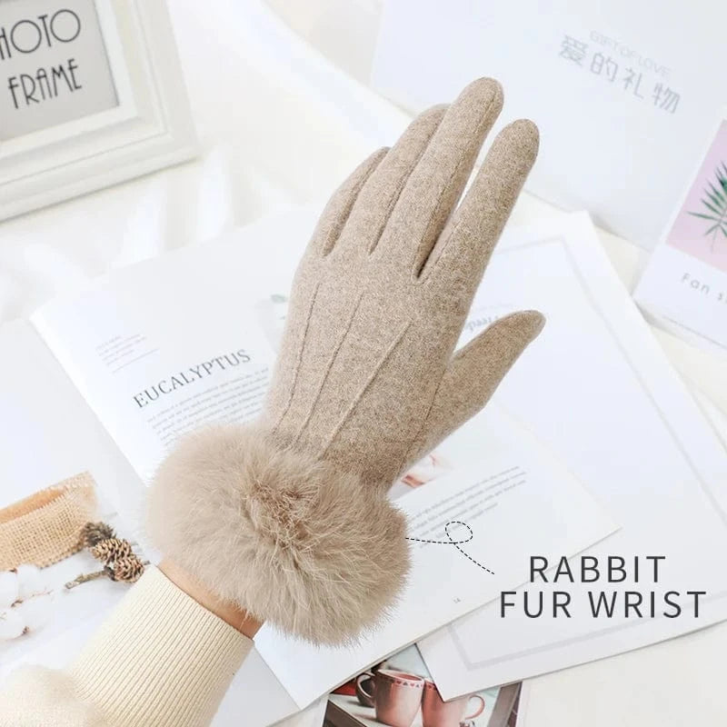 Sexy girls dancing accessories touch cashmere wool hand gloves winter