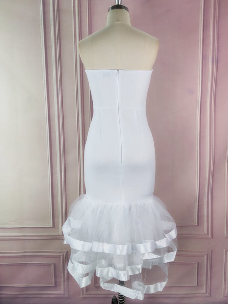 Sexy Off Shoulder Slim Party Evening Dress Ruffle Sexy African Bridal Wedding Dress