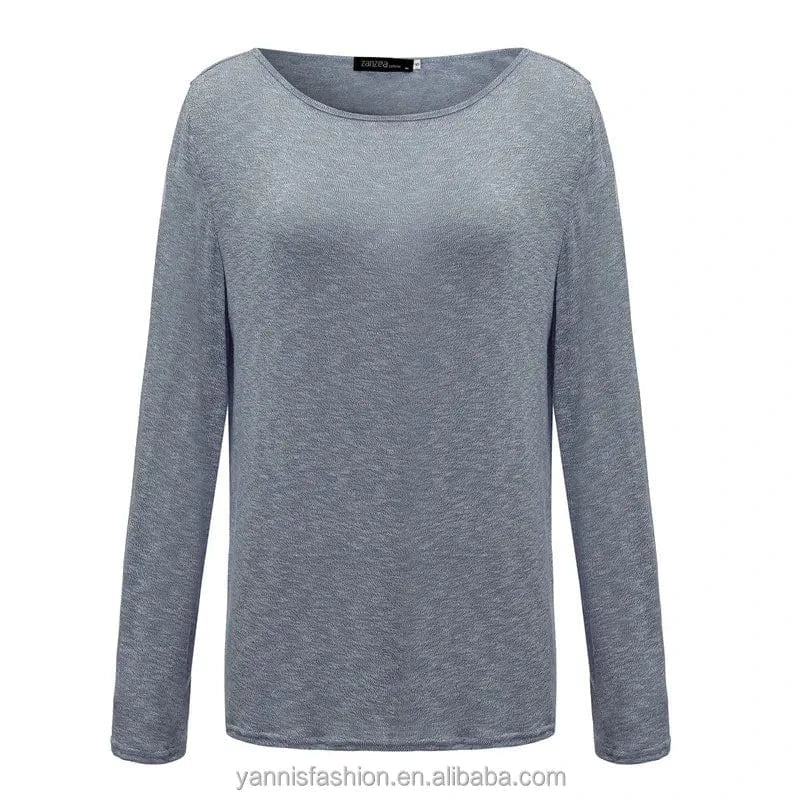 Sexy Plus Size S-3XL 10 Colors Solid T-shirt For Women Long Sleeves O-neck See Through Casual Top Basic Tee