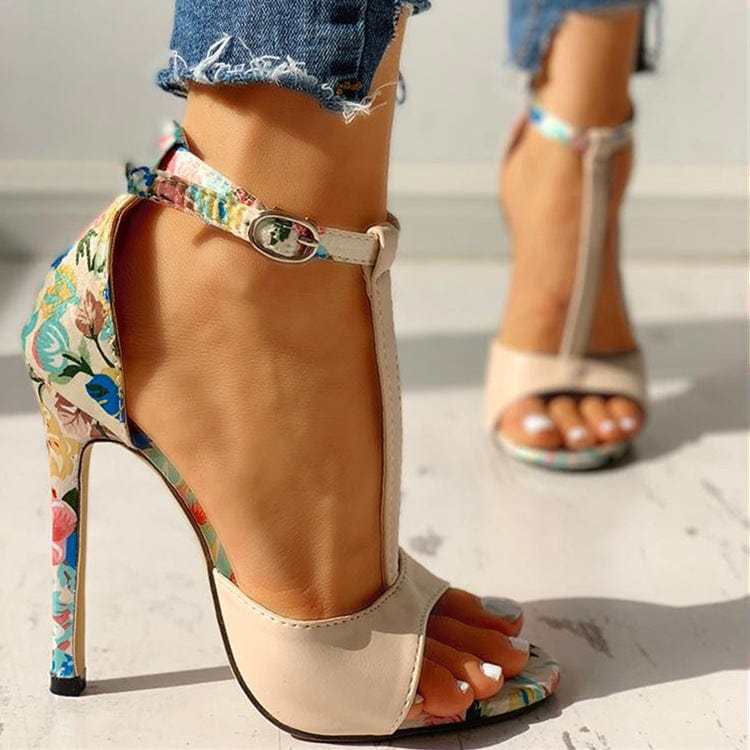 sh10804a T-Strap High Sandals Chaussures Femme Sexy Stripper Women Heels
