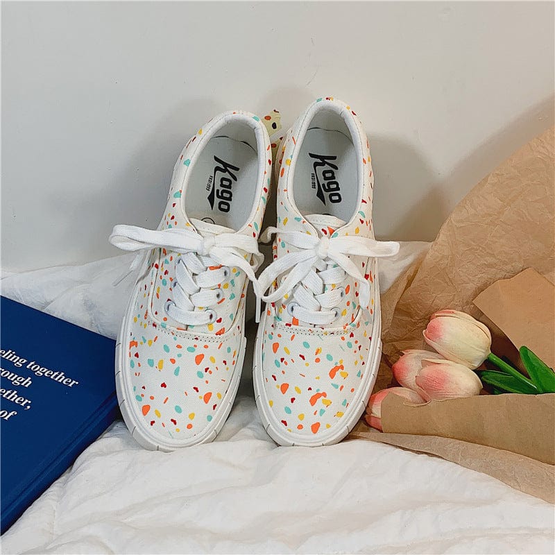 sh10830a China Wholesale Low Cut Vulcanized Sneakers Flat Flower Canvas Shoes For Women