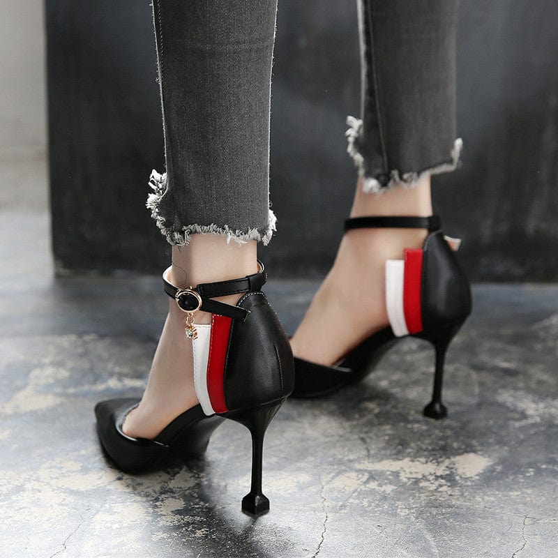 sh11410a New design popular ladies heels shoes 2022 summer buckle strap size 43 women heels