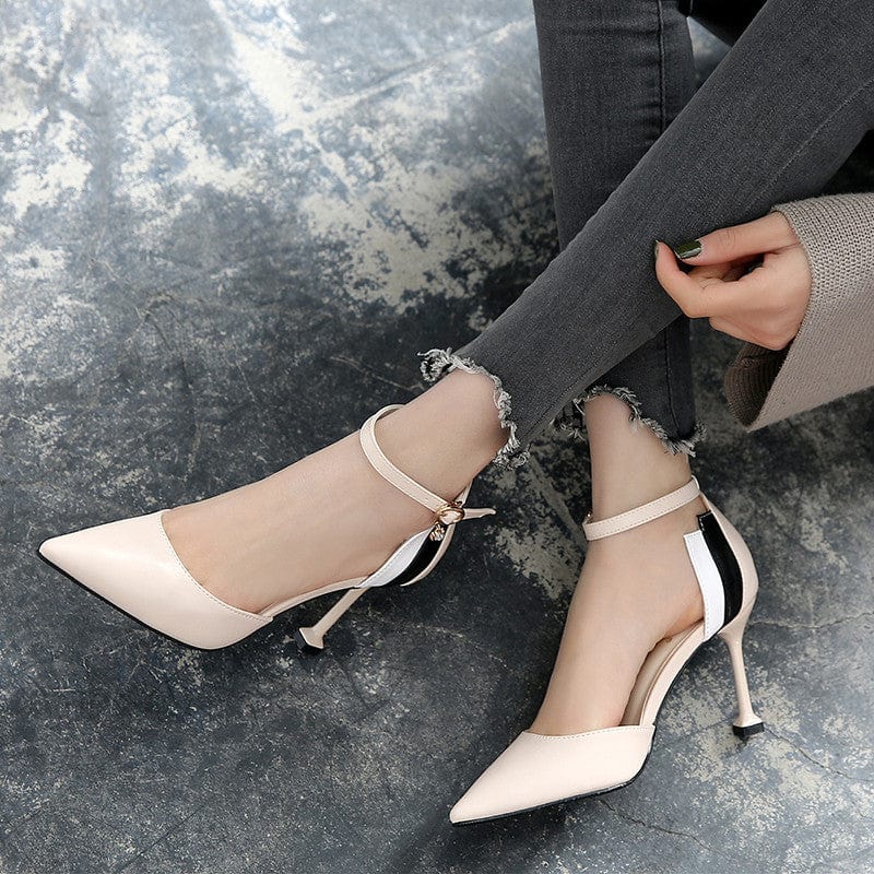 sh11410a New design popular ladies heels shoes 2022 summer buckle strap size 43 women heels
