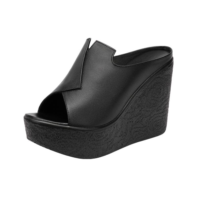 sh11636a Women Summer Fashion Leisure Fish Mouth Sandals Thick Bottom Slippers