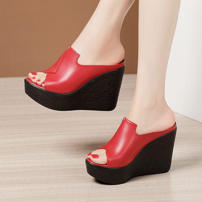 sh11636a Women Summer Fashion Leisure Fish Mouth Sandals Thick Bottom Slippers