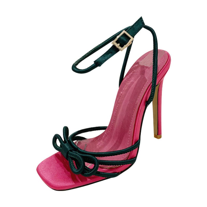 sh12358a High Heels 2022 new mixed color fashion European and American women's square head sandals