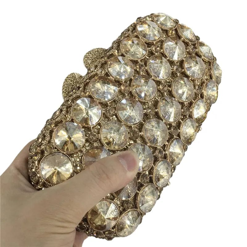 Shinny Giant Diamond Women Evening Bags Wedding Bridal Crystal Clutches For Ladies Handbags Party Rhinestone Dinner Purse