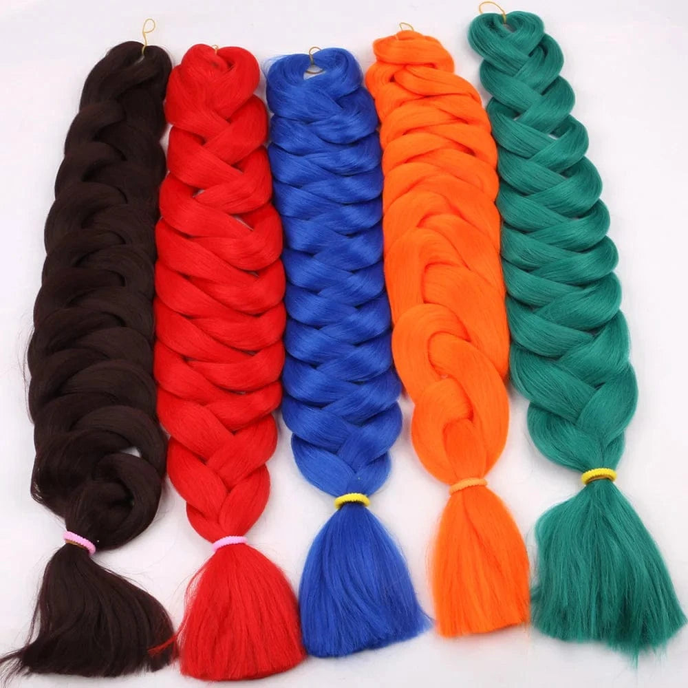Shipping by DHL50packs/carton 165g solid 82inch and ombre 64inch synthetic jumbo braid