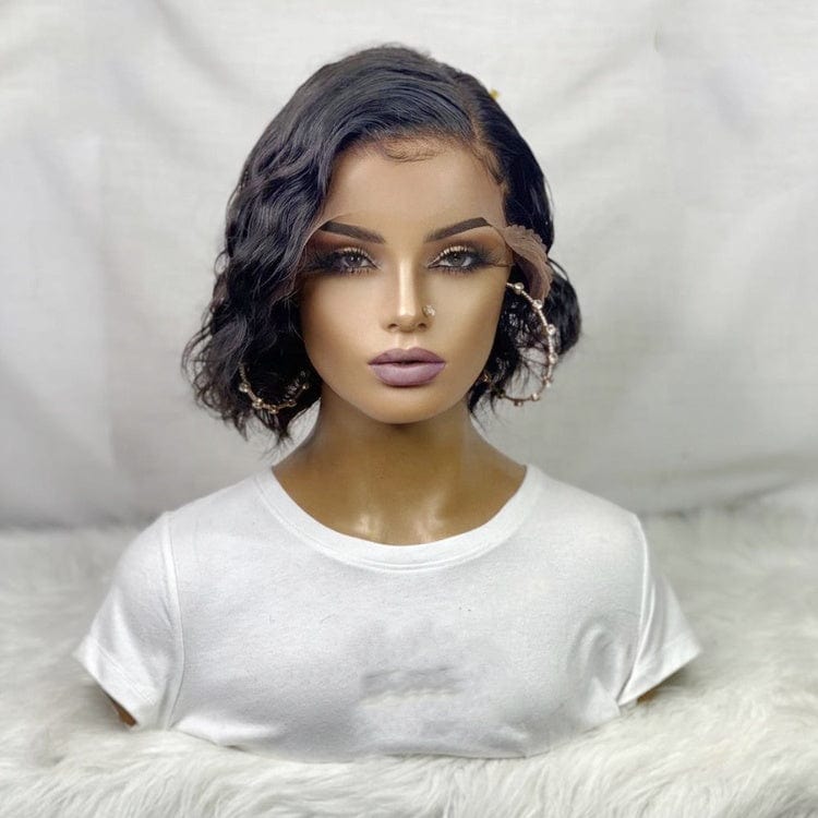 Short Body Wave Hair Human Hair Wig Shot Bob 13*4 Lace Front Wigs for Black Women