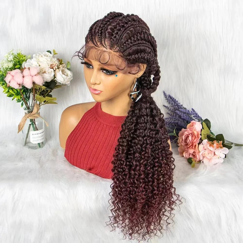 short curly braid wig for black woman wholesale braided lace wigs glueless braid wig vendors