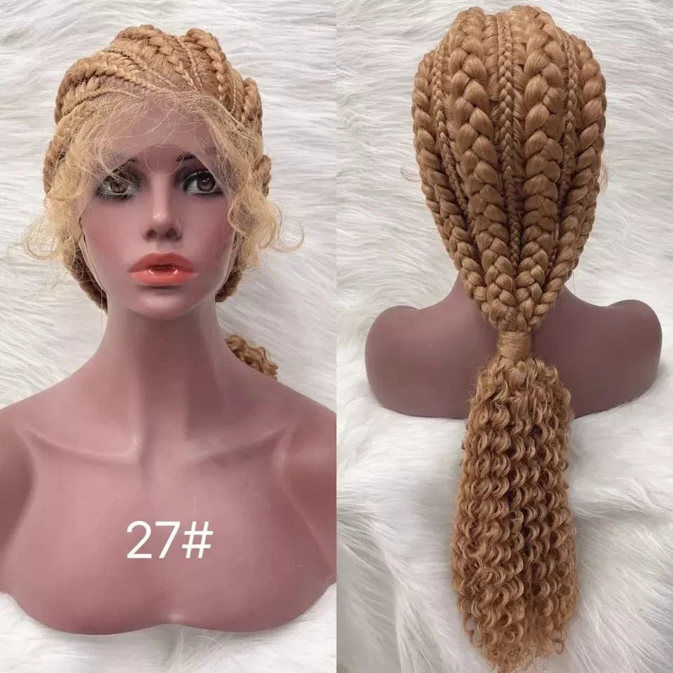 short curly braid wig for black woman wholesale braided lace wigs glueless braid wig vendors