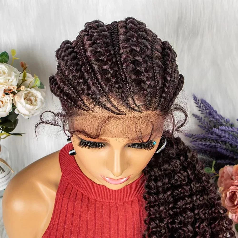 short curly braid wig for black woman wholesale braided lace wigs glueless braid wig vendors