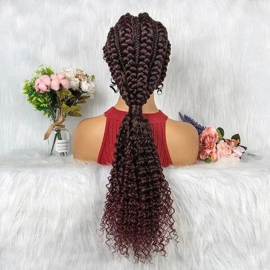short curly braid wig for black woman wholesale braided lace wigs glueless braid wig vendors