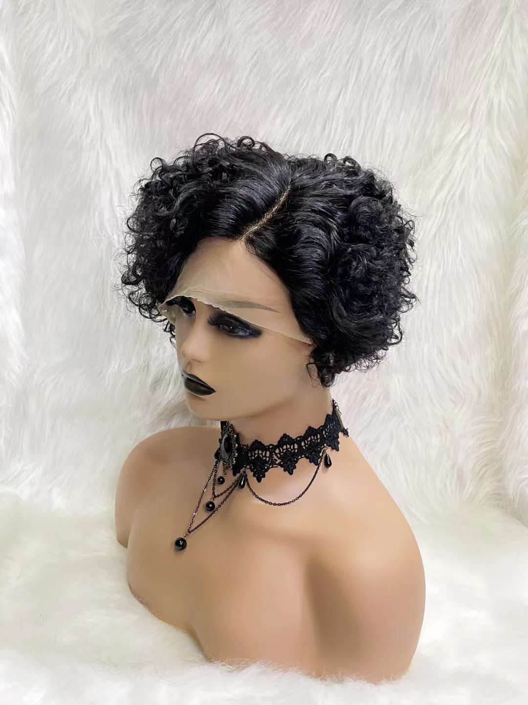 Short Human Hair Pixie Cut Lace Wigs Human Hair Cheap Short Straight Wigs For Black Women Red Blonde color