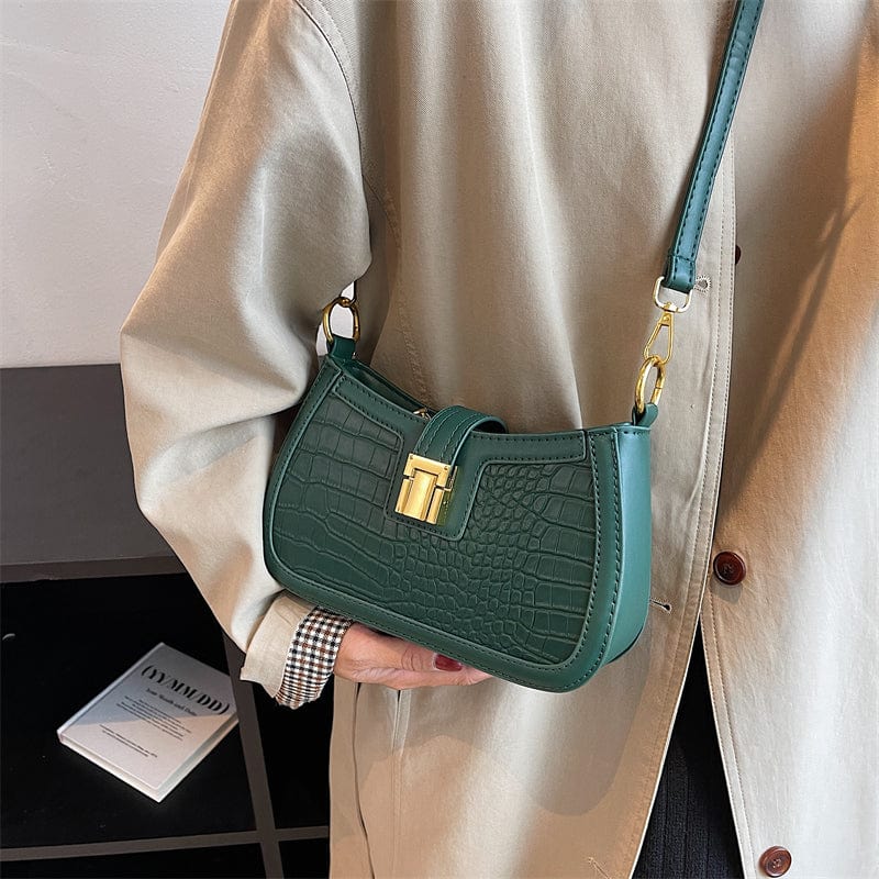 Shoulder Bags for Women 2023 Trendy Designer Fashion Simple Stone Pattern Leather Purses and Handbags Female