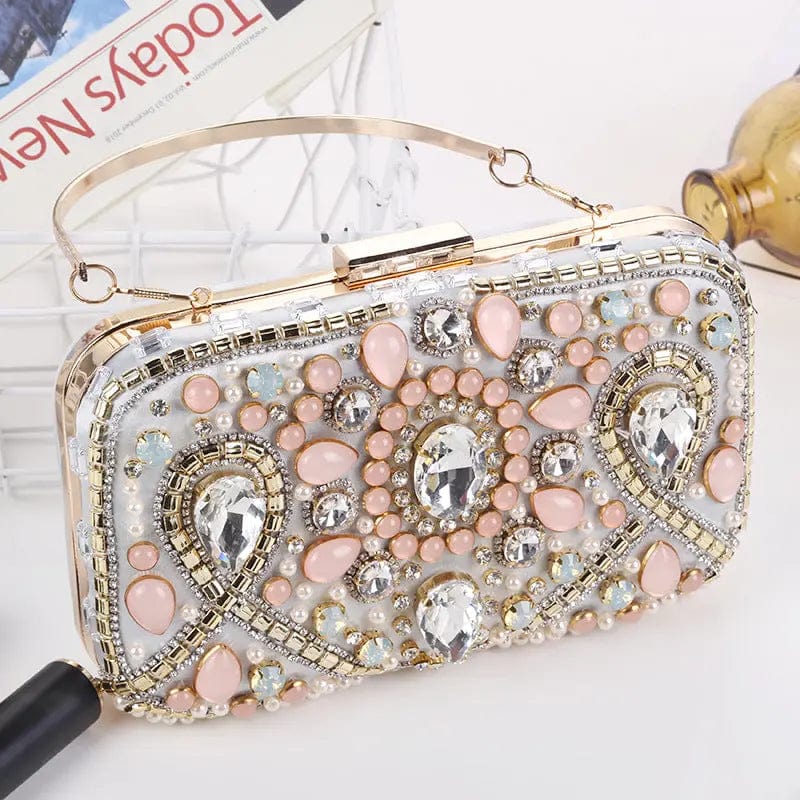 silver 2022 Diamond Inset Color Dinner Bag European Fashion Hot Style Large Capacity Mobile Phone Wallet Light Luxury Evening Bag