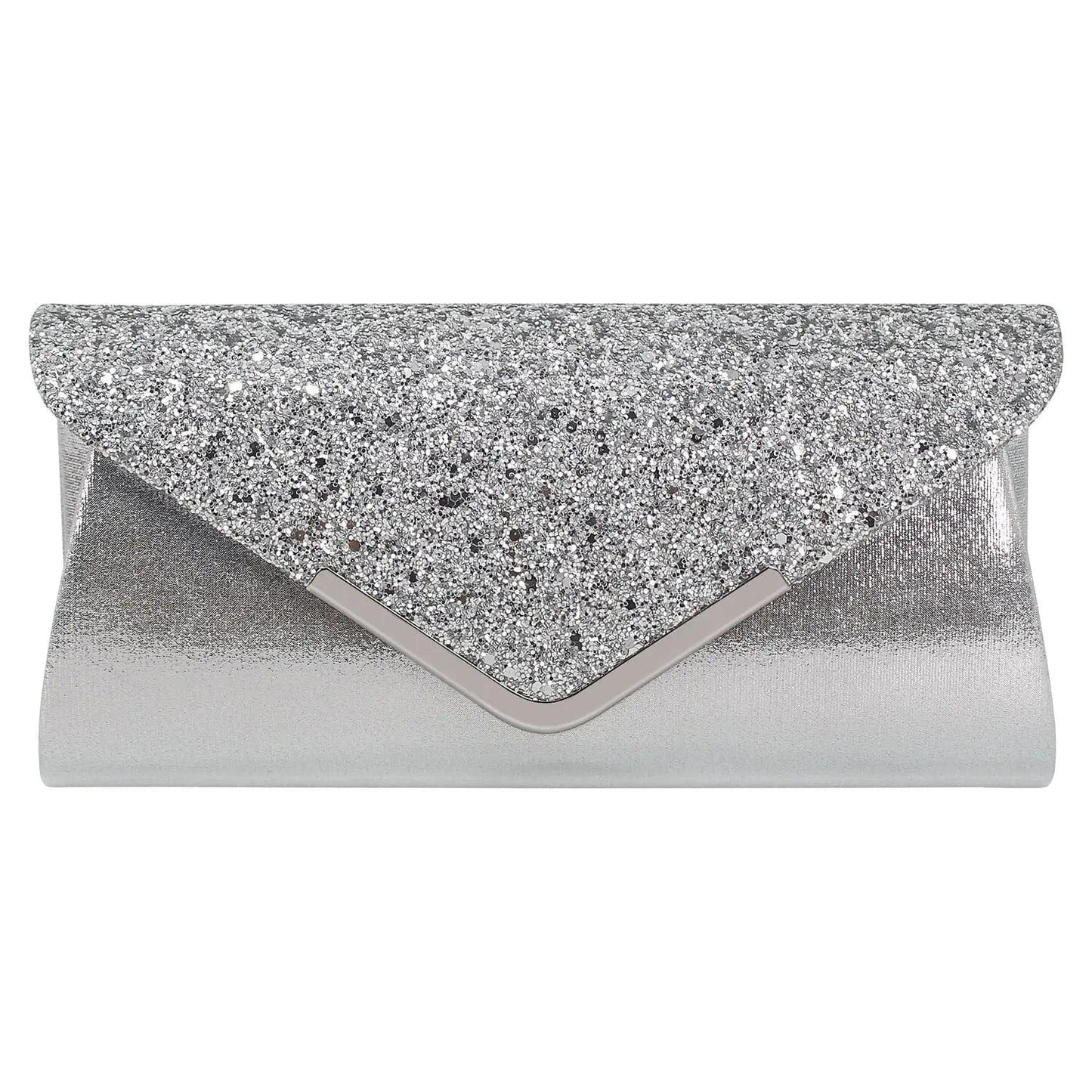 silver 2022 New Large Capacity Fashionable Flash Material Pu Ladies Shoulder Bag Handmade All Match Clutch Evening Party Bag For Woman