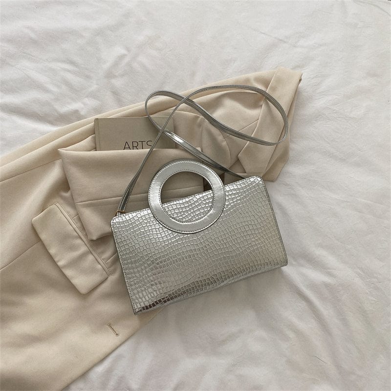 silver Factory Wholesale Handbags 2022 Young Lady Luxury bags Women Crocodile Pattern Shoulder Purses For Woman