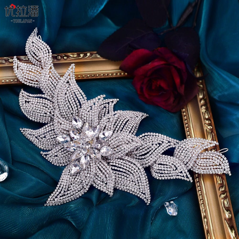 silver hair accessories S4224F Bridal handmade hair accessories Chinese style rhinestone headband wedding wedding headwear princess tiara