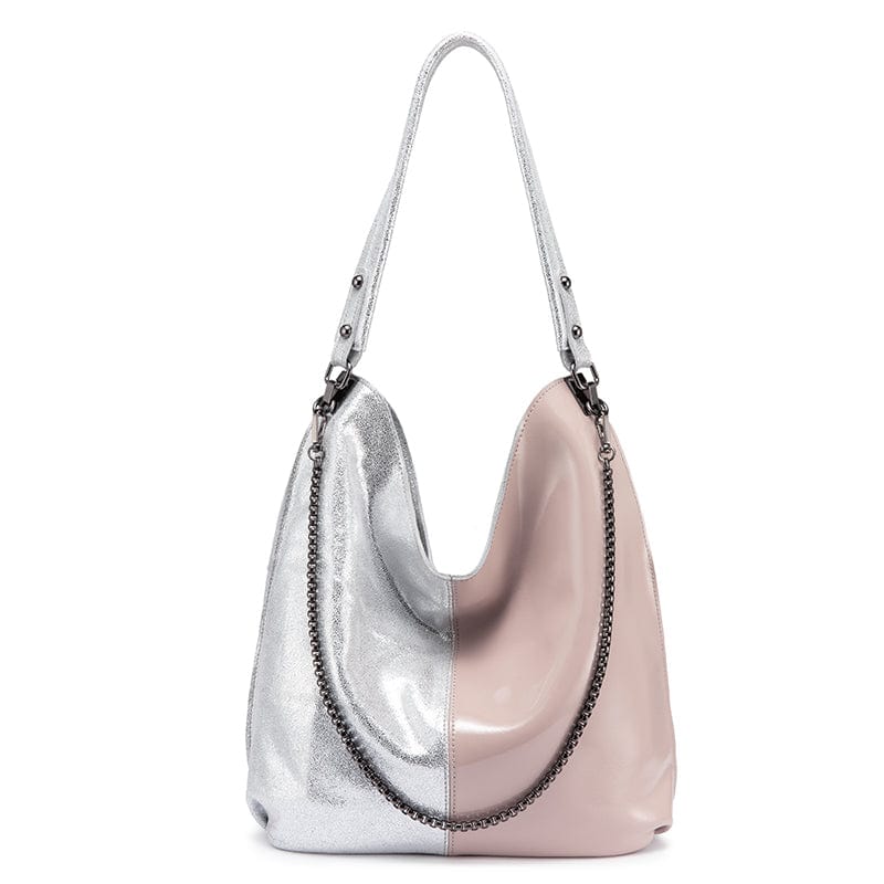 Silver with pink Hot sale LOVEVOOK Realer brand dropshipping Boutiques  ladies crossbody bags shoulder tote bags casual ladies genuine bag