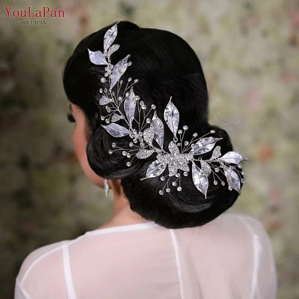 silver YouLaPan SH299 Wholesale Wedding Accessories Silver Leaf Rhinestone Woman Ribbon Belt Formal Clothing Wedding Sash