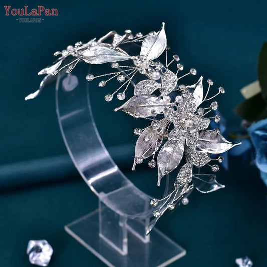 silver YouLaPan SH299 Wholesale Wedding Accessories Silver Leaf Rhinestone Woman Ribbon Belt Formal Clothing Wedding Sash