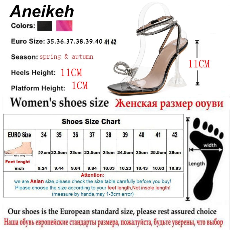 Size 35-42 Summer Gladiator Party Dress Buckles Pumps Shoes Sexy Bling Rhinestone Bow High Heels Shoes Women Sandals Heels 2022