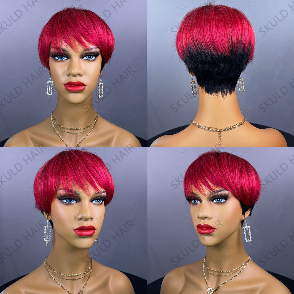 Skuld Short Color Human Hair Wigs Pixie Cut Human Hair Wigs for Black Women Drop Shipping Wholesale