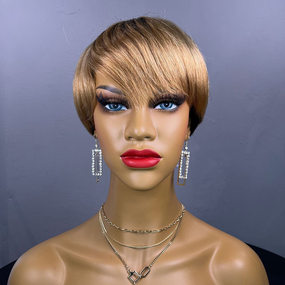 Skuld Short Color Human Hair Wigs Pixie Cut Human Hair Wigs for Black Women Drop Shipping Wholesale
