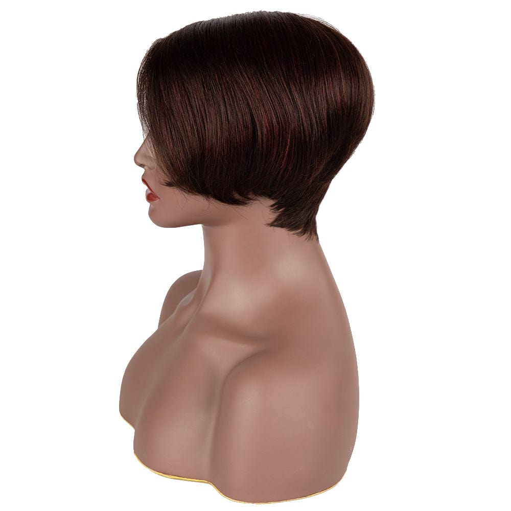 Sleek quality wholesale for women straight Short pixie cut Wigs Brazilian BOB Blonde Swiss Full Lace Front Wig Human Hair Wigs