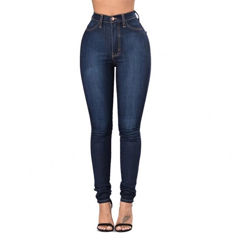 Slim Colombian Skinny High Waist Jeans Tights Pencil Pants Stretch Plus Size europe and america women's pantalon jeans