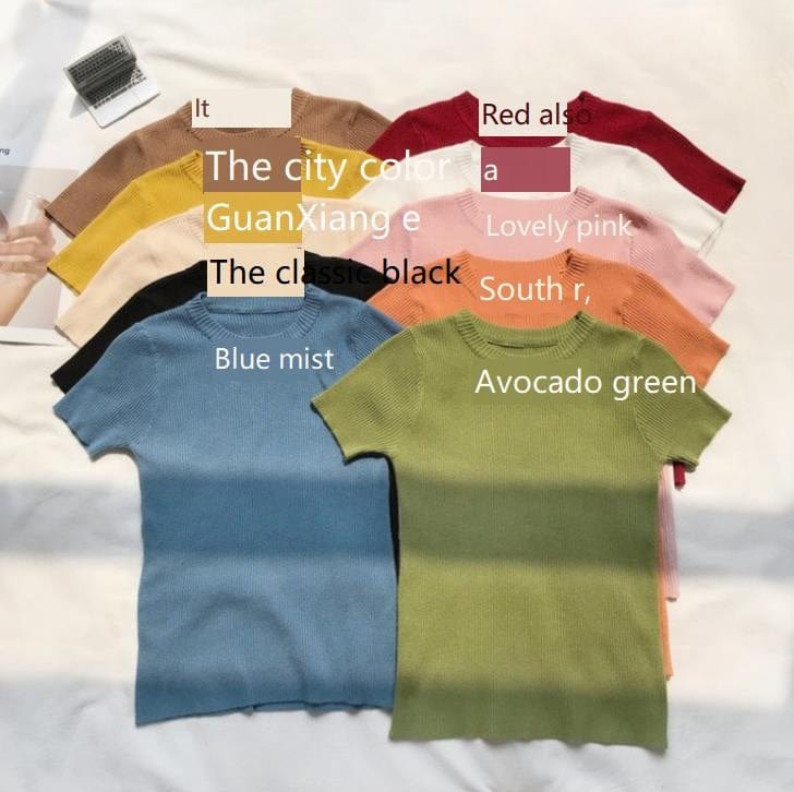 Slim Short Half-Sleeved T-Shirt Retro Knitted Green Short-Sleeved Women's Top Summer New Style