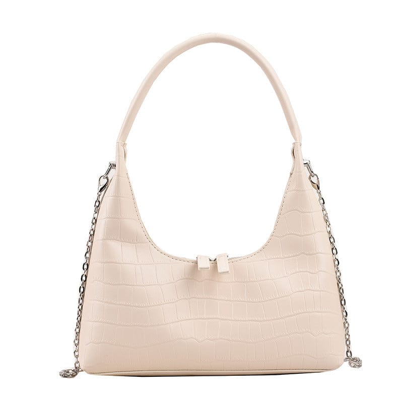sliver Crocodile Print Korean Crescent Armpit Women's Premium Fashion Shoulder Women Fashion Handbags Multi-Functional Purse