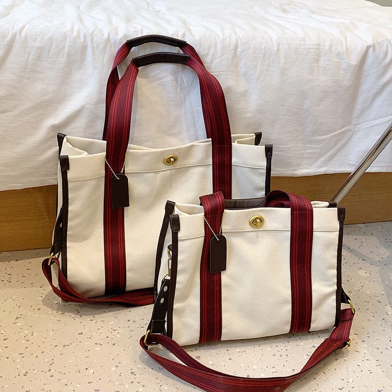 Small:32cm*14cm*24cm / White Hot Sale Tote Bags Young Lady Fashion Large Capacity Handbags Ladies Factory Designer Canvas Purses For Woman