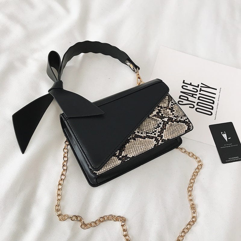 Snake Skin Pattern Fashion Trends Ladies Bags Chain Crossbody Shoulder Purse Leather Snakeskin Handbags