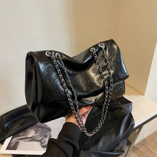 Soft Leather Tote Lock Women Bags 2024 Fashion Women Shoulder Bags PU Leather Large Handbags Casual Ladies Crossbody Bag