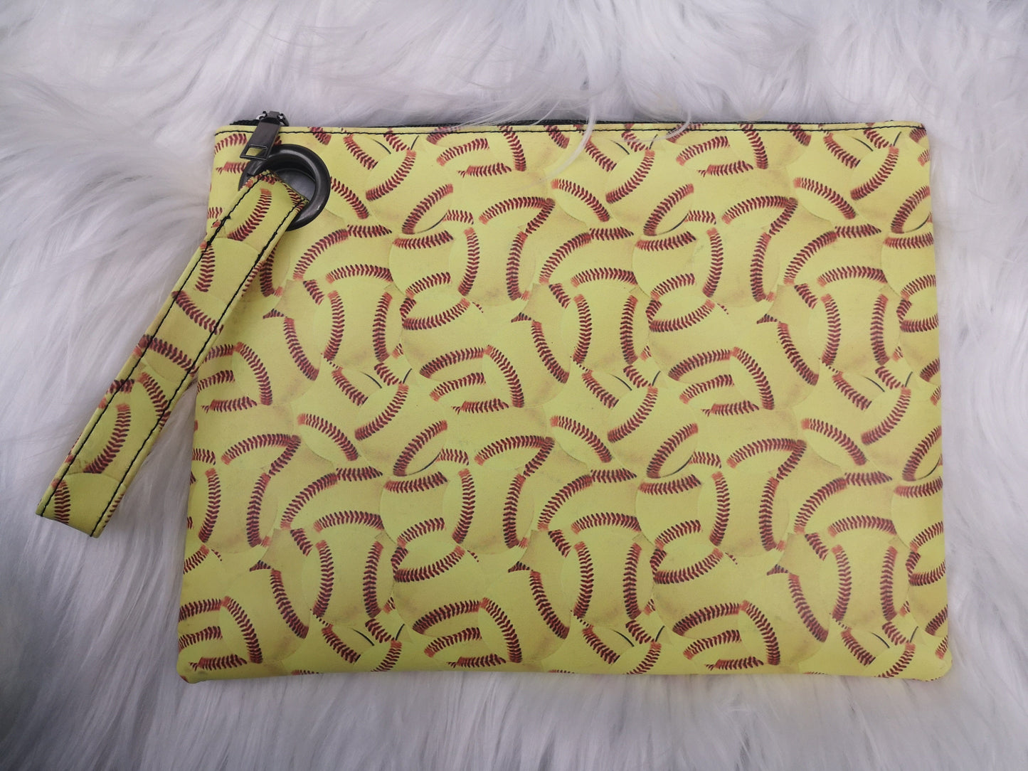 Softball Women Leopard with Hair Oversized Clutch Bag Designer Large Capacity Clutch Handbag Lady Wristlet Purse Evening Bag For Girls