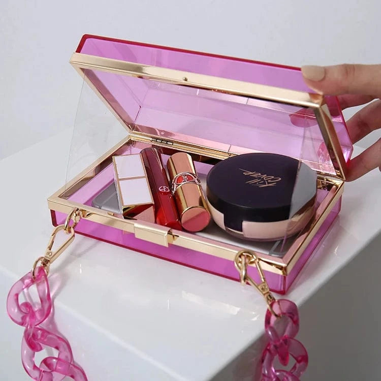 Special offer multi-colored ladies hand bag custom design clear acrylic purse bag