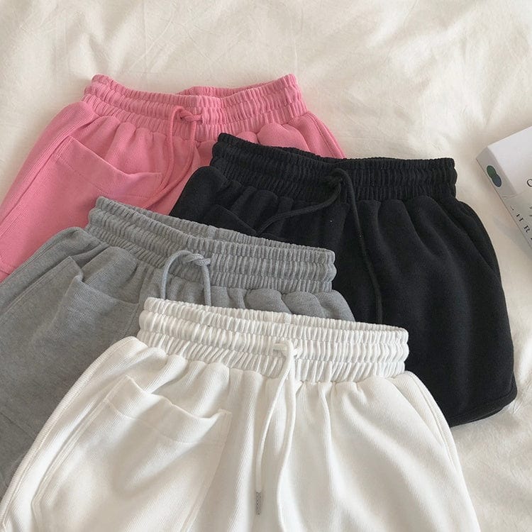 Sports shorts women's summer street style high waist loose and thin a-line hot pants wide leg pants casual yoga pants women