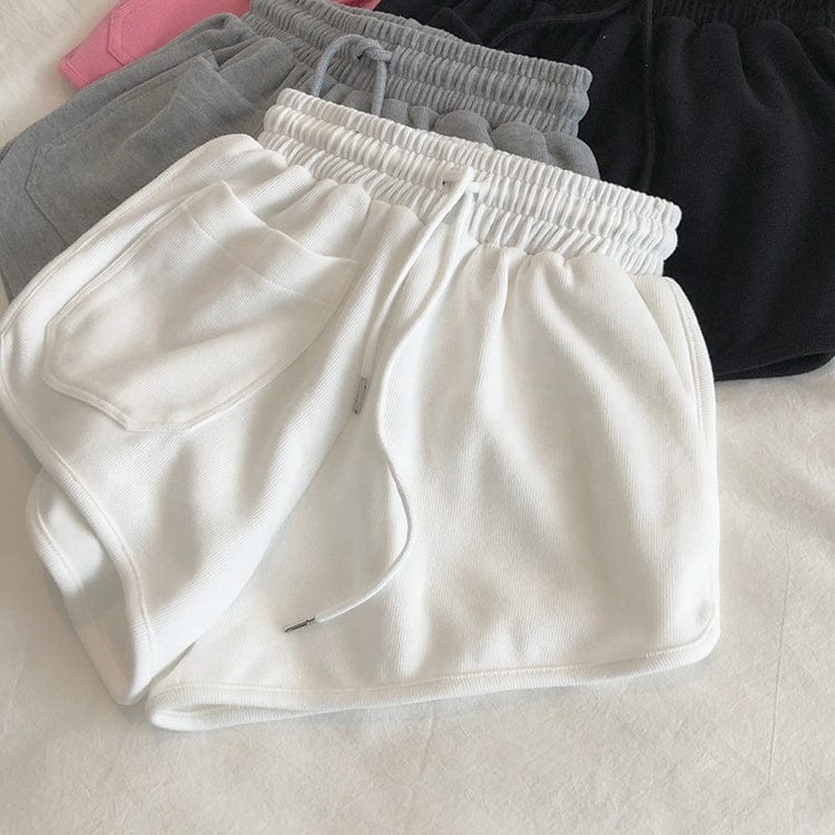 Sports shorts women's summer street style high waist loose and thin a-line hot pants wide leg pants casual yoga pants women