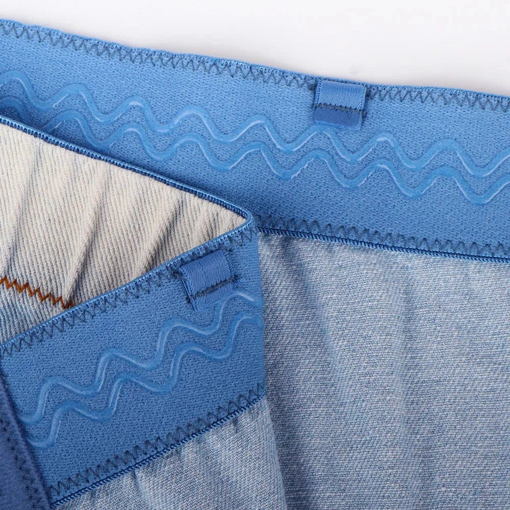 Spring New Washing Gradient denim blue Camisole corset tops for women Casual denim tank top