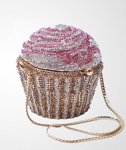 Standard Size / 2 JANHE Sac a main femme Luxury Diamond Wedding Box Purses Bridal Handbags Crystal Cupcake Women Evening Bags Clutches