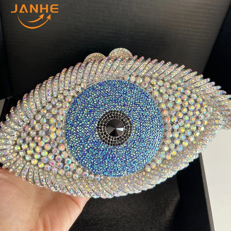 Standard Size / 22 JANHE Sac a main femme Luxury Diamond Wedding Box Purses Bridal Handbags Crystal Cupcake Women Evening Bags Clutches