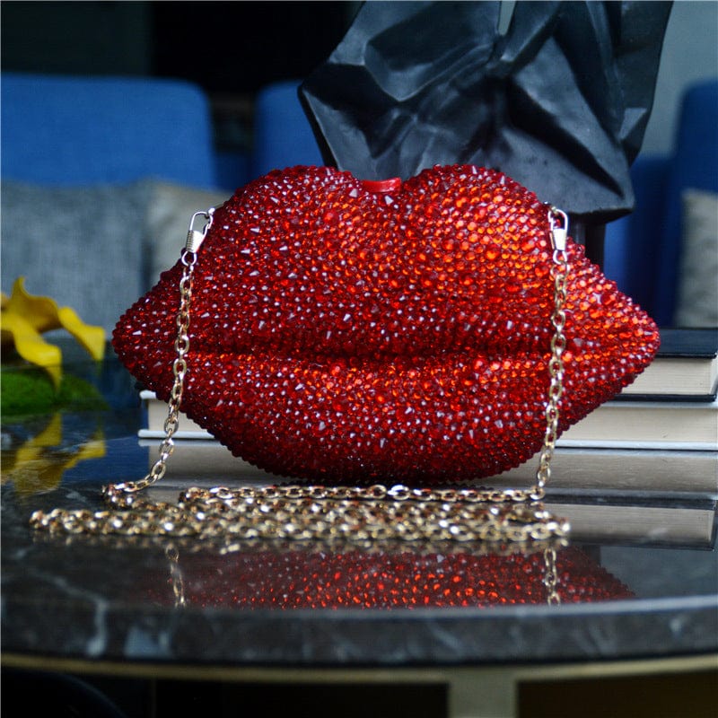 Standard Size / 32 JANHE Crystal French Fries Chips Clutch Shoulder Begs Metal Chain Women Evening Box Bags Wedding Party Purse Rhinestone Handbags