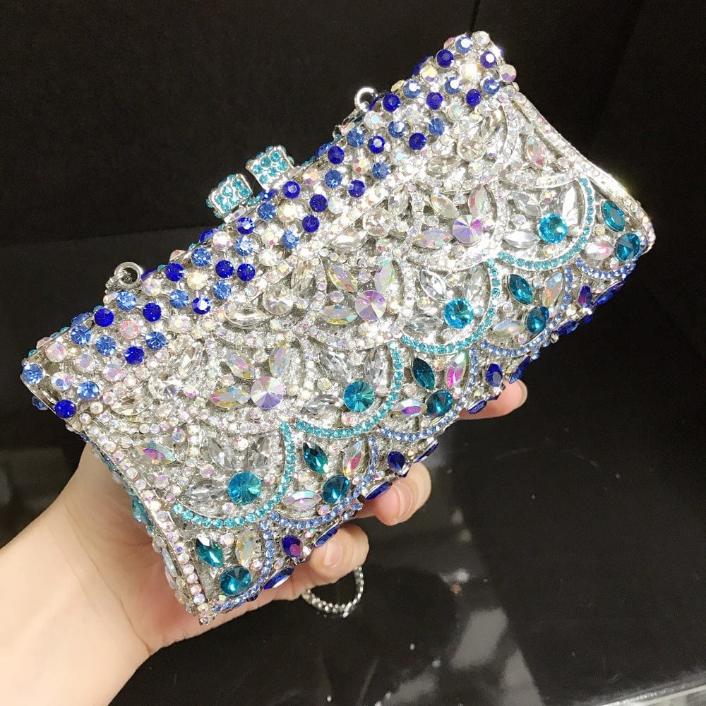 Standard Size / 5 JANHE carteras Bolsas Female Lady Crystal Hand Bags Bling Eye Rhinestone Diamond women's clutches Evening Bags