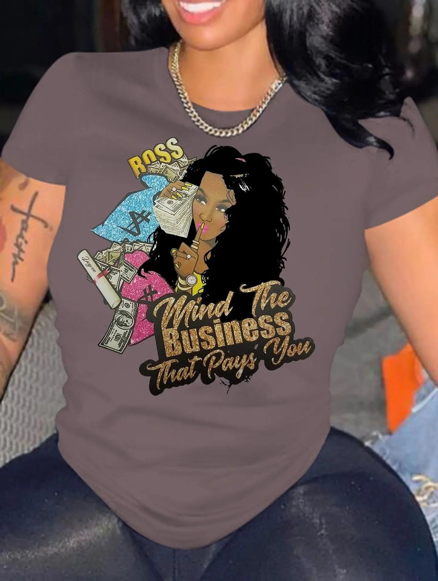 Summer 100%cotton Short Sleeve Printed T shirt Girl Graphic Letters Print Women Tops