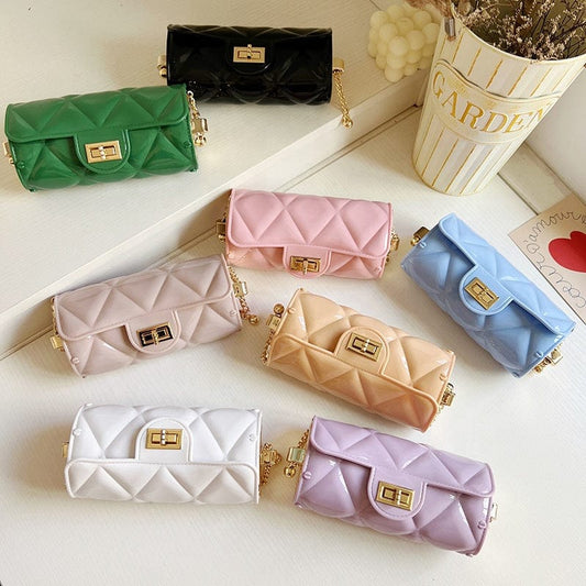 Summer 2022 Small PVC Chain Shoulder Bags Handbags Luxury Women Mini Jelly Purses and Bags